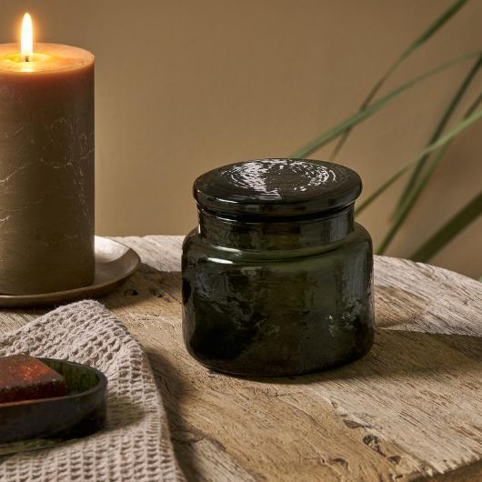 Ilcoso Hammered Glass Storage Pot