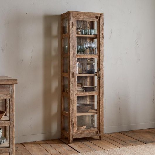 Ibo Reclaimed Wood & Glass Cabinet