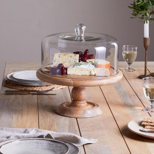 Recycled Glass Dome Cake Stand