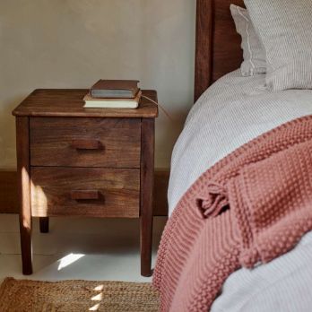 Anbu Acacia Bedside Table