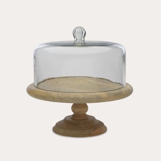 Recycled Glass Cake Dome Stand