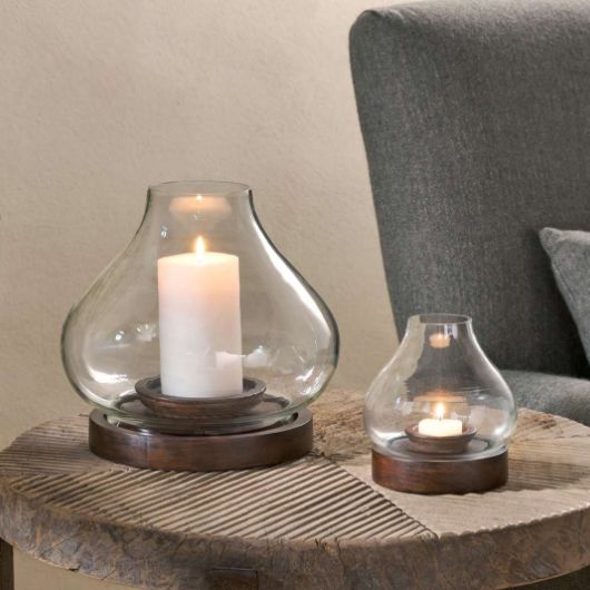 Naryla Mango Wood Lantern