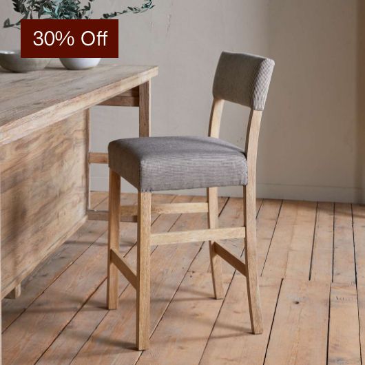 Nadeeka Linen Counter Chair