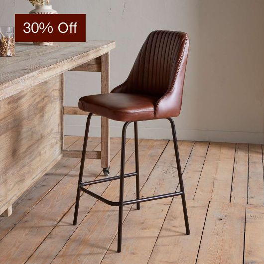 Harsha Leather Counter Chair
