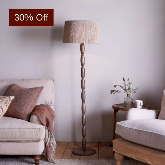 Konali Mango Wood Floor Lamp