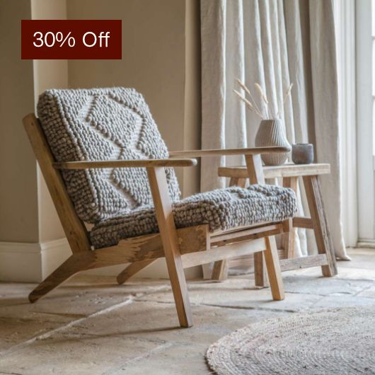 Keya Chunky Weave & Mango Wood Chair