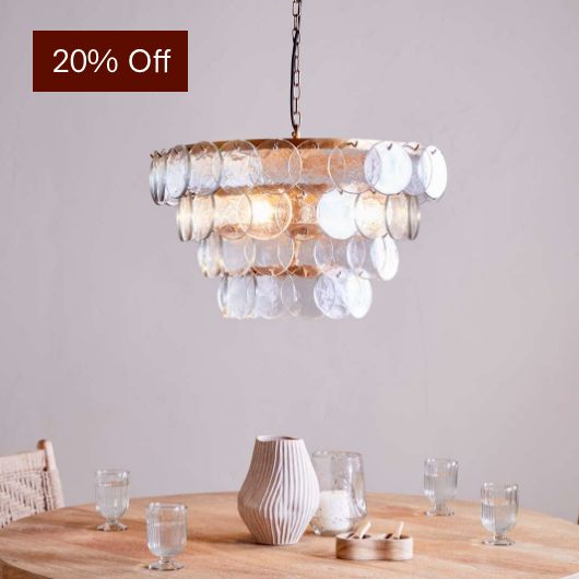 Kagitha Recycled Glass Statement Chandelier