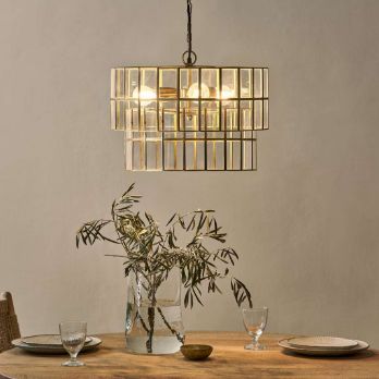 Kirindi Glass Panelled Chandelier