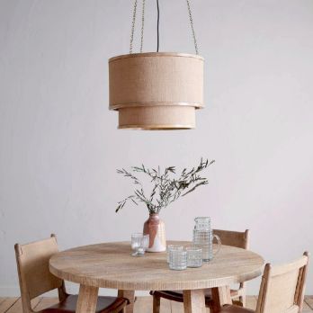 Darat Mango Wood & Jute Pendant