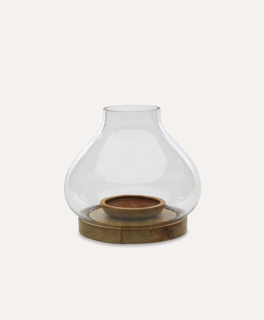 Naryla Mango Wood Lantern