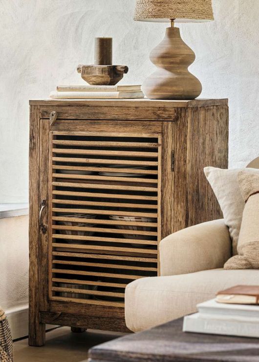 Ibo Reclaimed Wood Slatted Cabinet