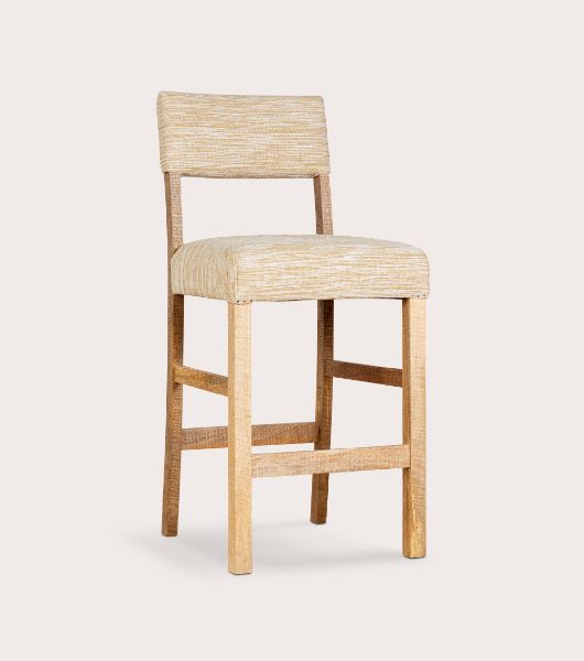 Zoha Cotton & Jute Upholstered Counter Chair