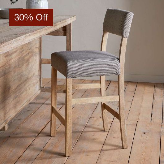 Nadeeka Linen Counter Chair