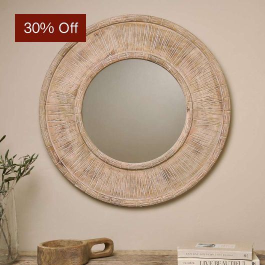 Itwa Mango Wood Carved Mirror