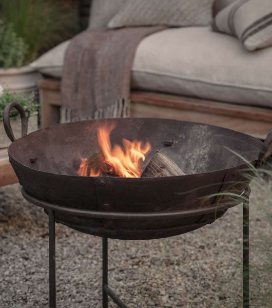 Reclaimed Iron Kadai Fire Pit
