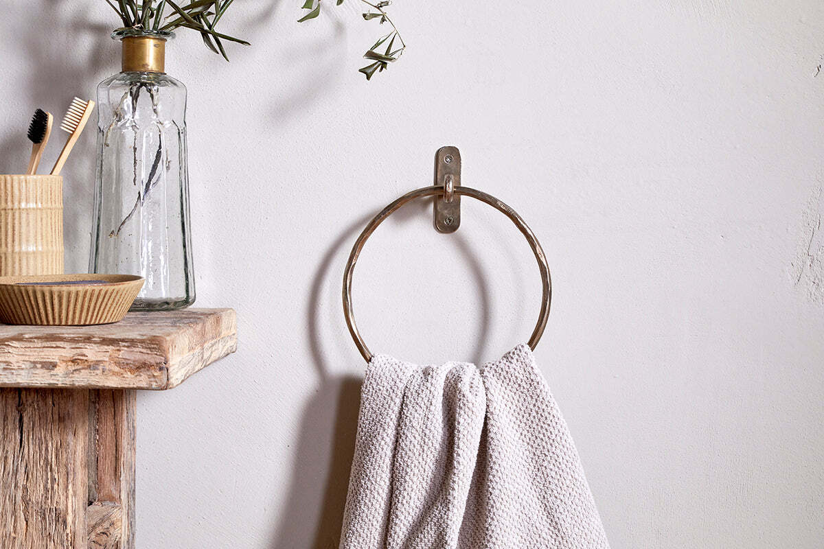 Image of Olani Towel Ring - Antique Brass