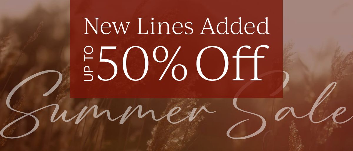 Summer Sale Up to 50% Off