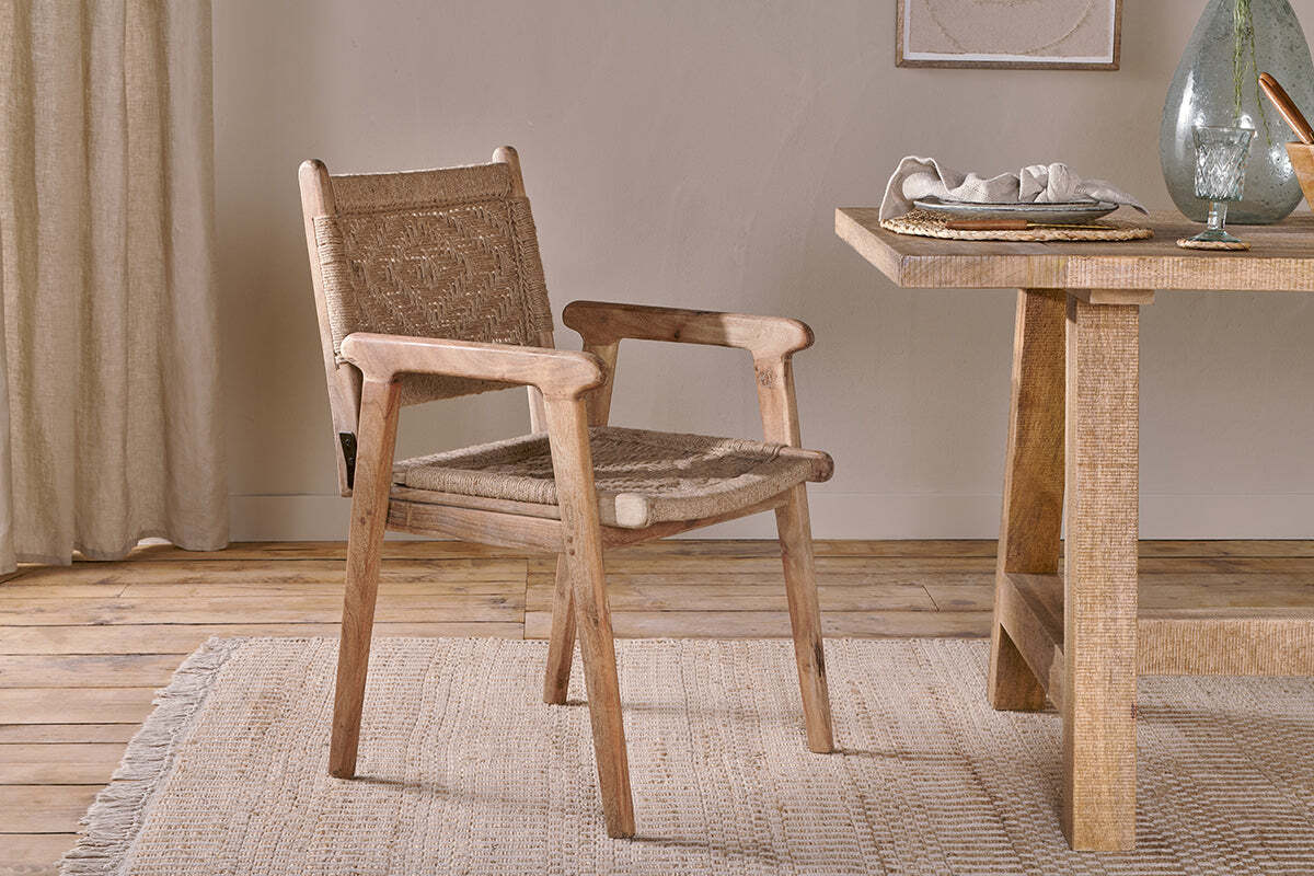 Image of Vinay Woven Dining Chair - Natural