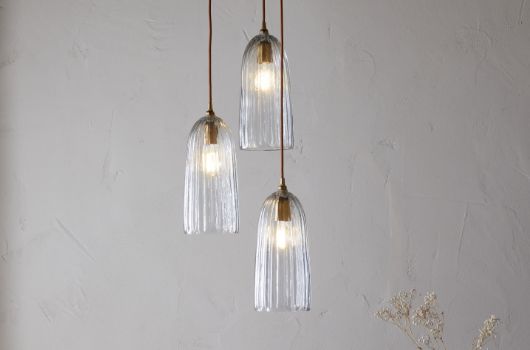Lumina Fluted Glass Pendant