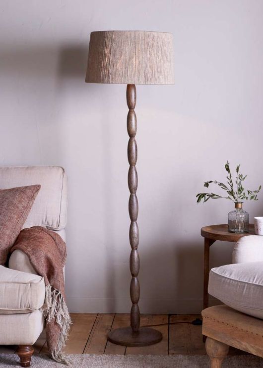 Konali Mango Wood Floor Lamp