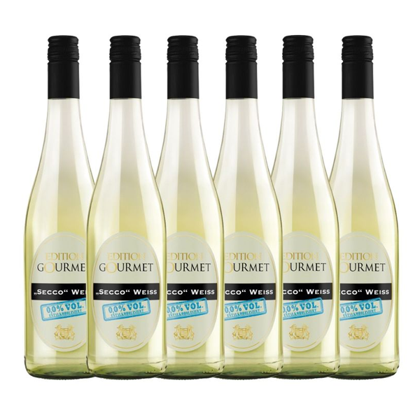 Edition Gourmet Secco Weiss 0,0% Vol. entalkoholisiert 0,75L 6er Karton