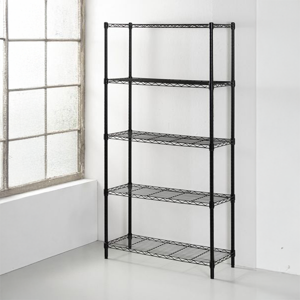 Schwerlastregal, 5 Ablagen je 30kg belastbar, 90 x 35 x 180 cm