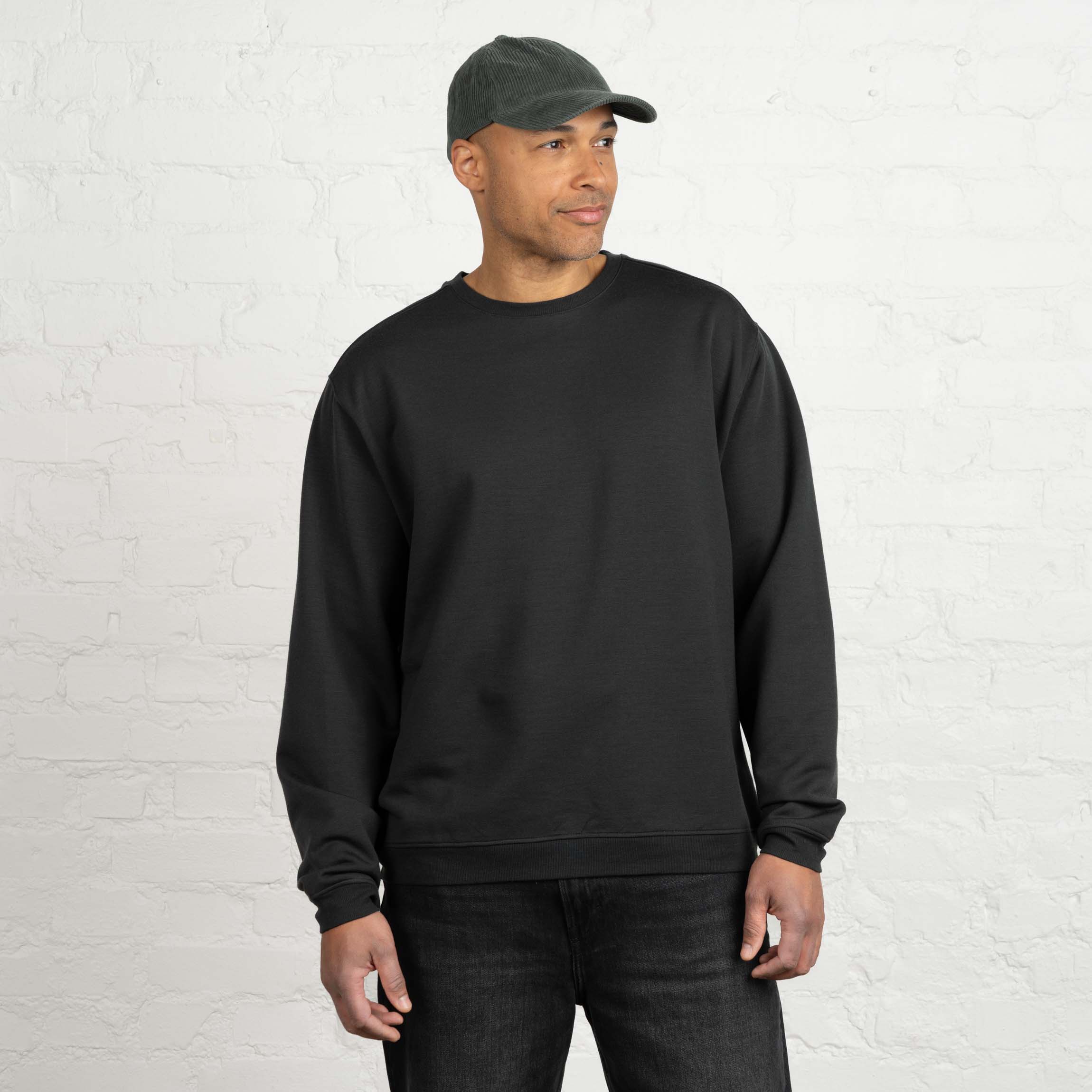 Image of Hugo merinofleecepusero M - graniitinharmaa