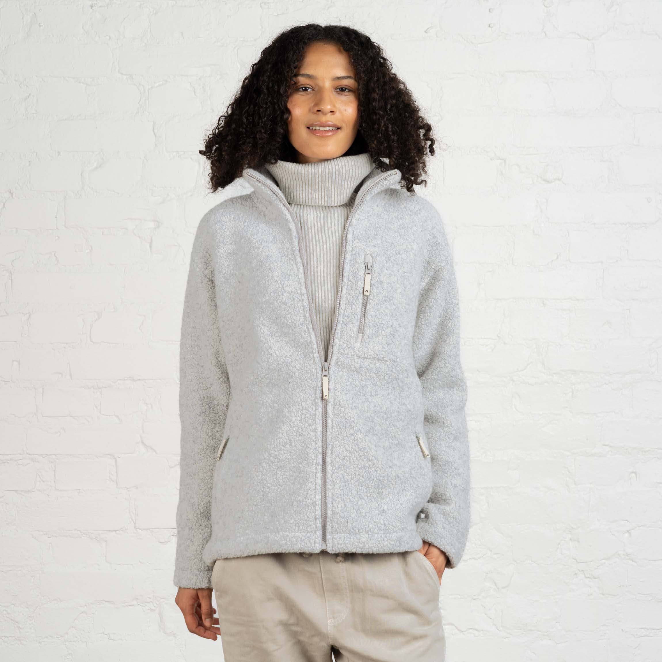 Image of Zelda villafleece takki W - kyyhkynharmaa