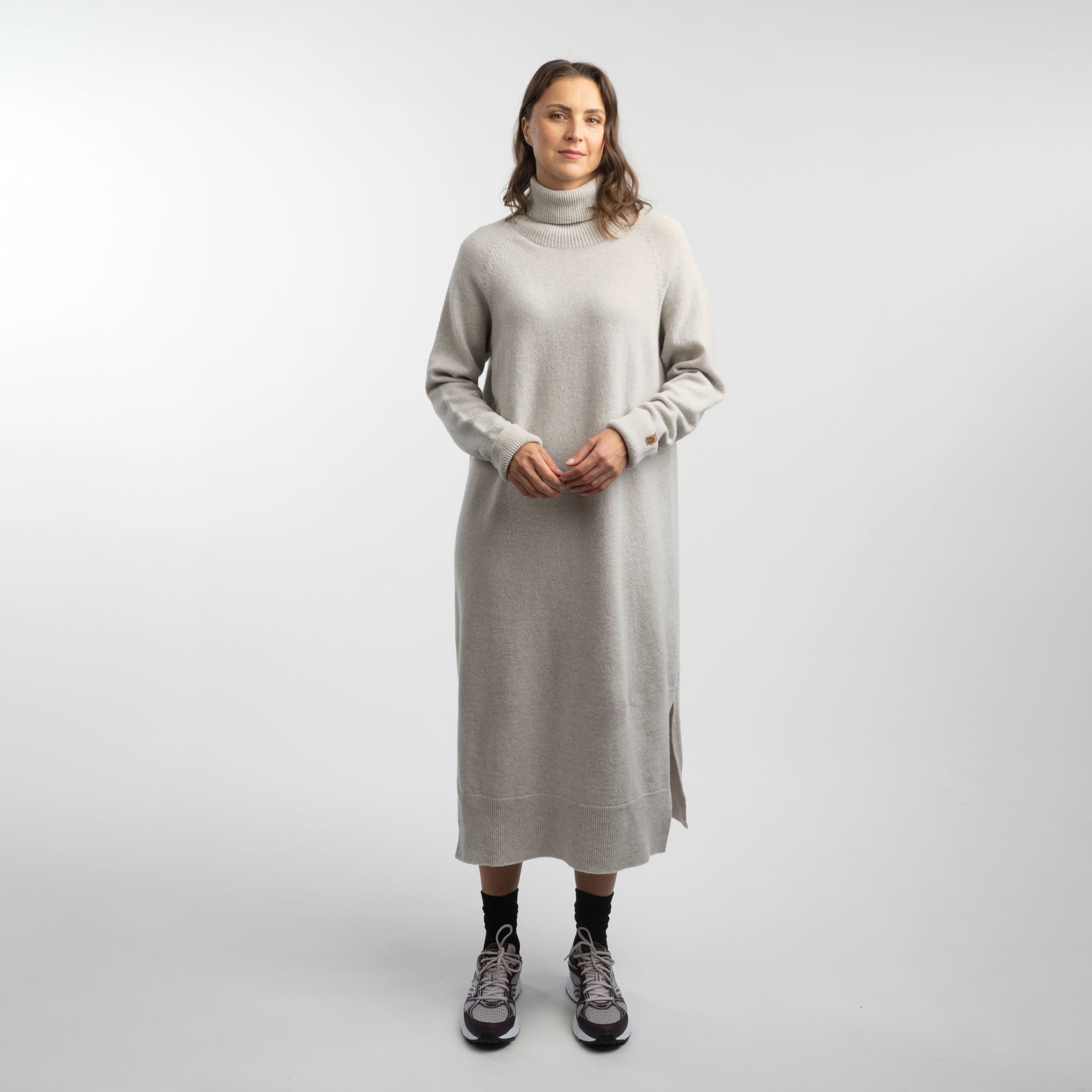 Image of Tunturi naisten merinomekko - puuronharmaa