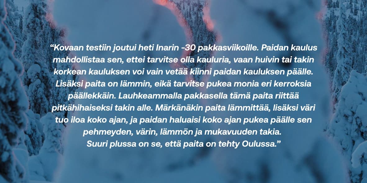 North Outdoor asiakaspalaute Tunturi neule