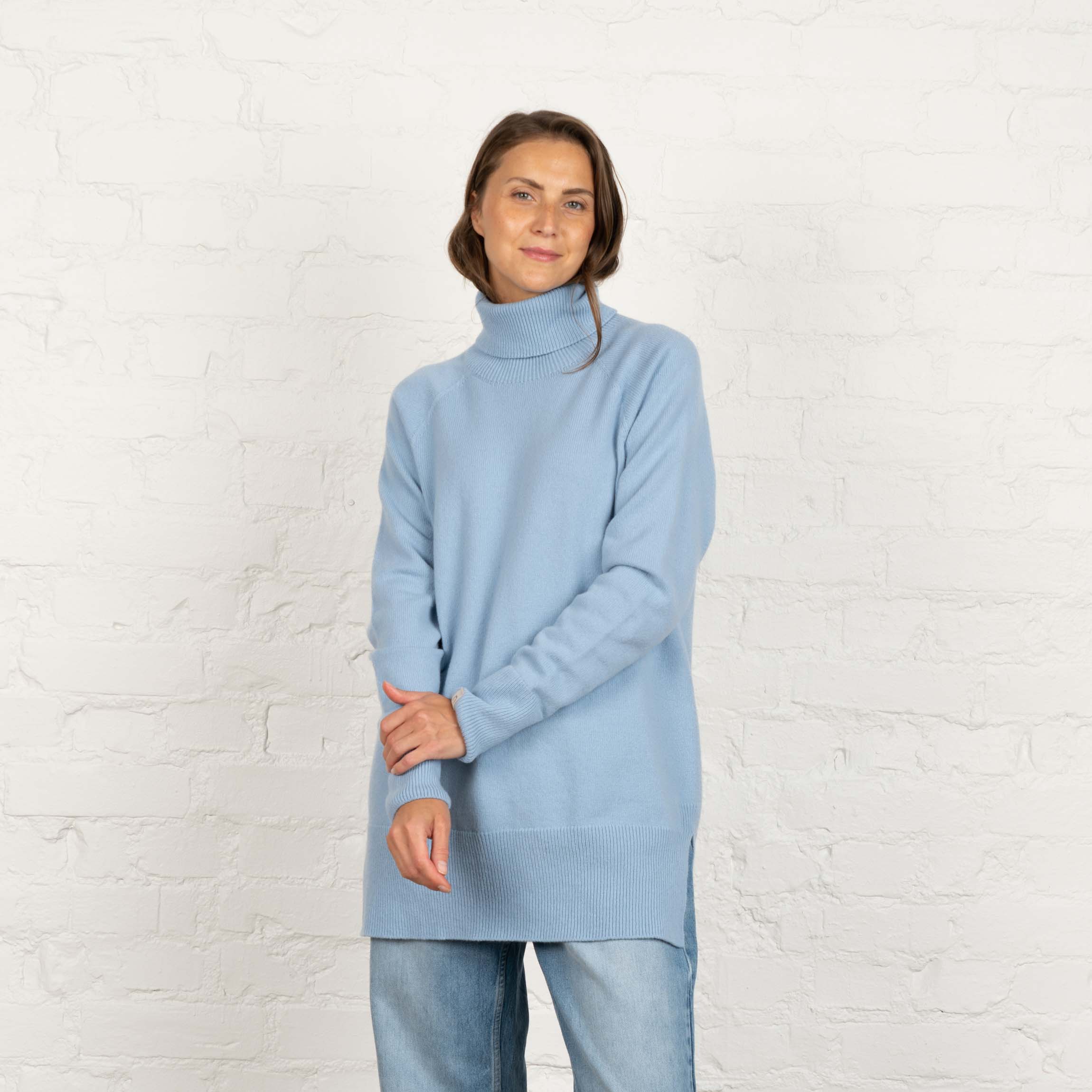 Image of Tunturi naisten merinoneule - vaaleansininen