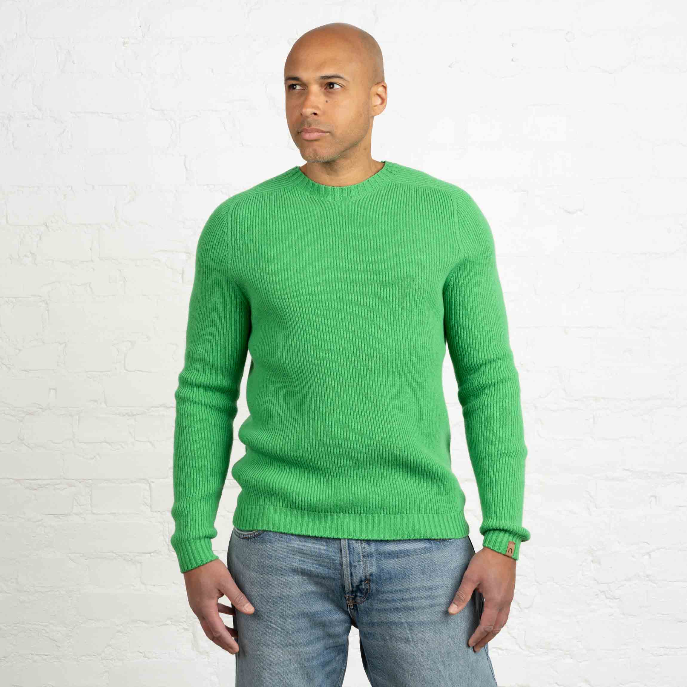 Image of Kaakkuri miesten merinovillapaita - omenanvihreä