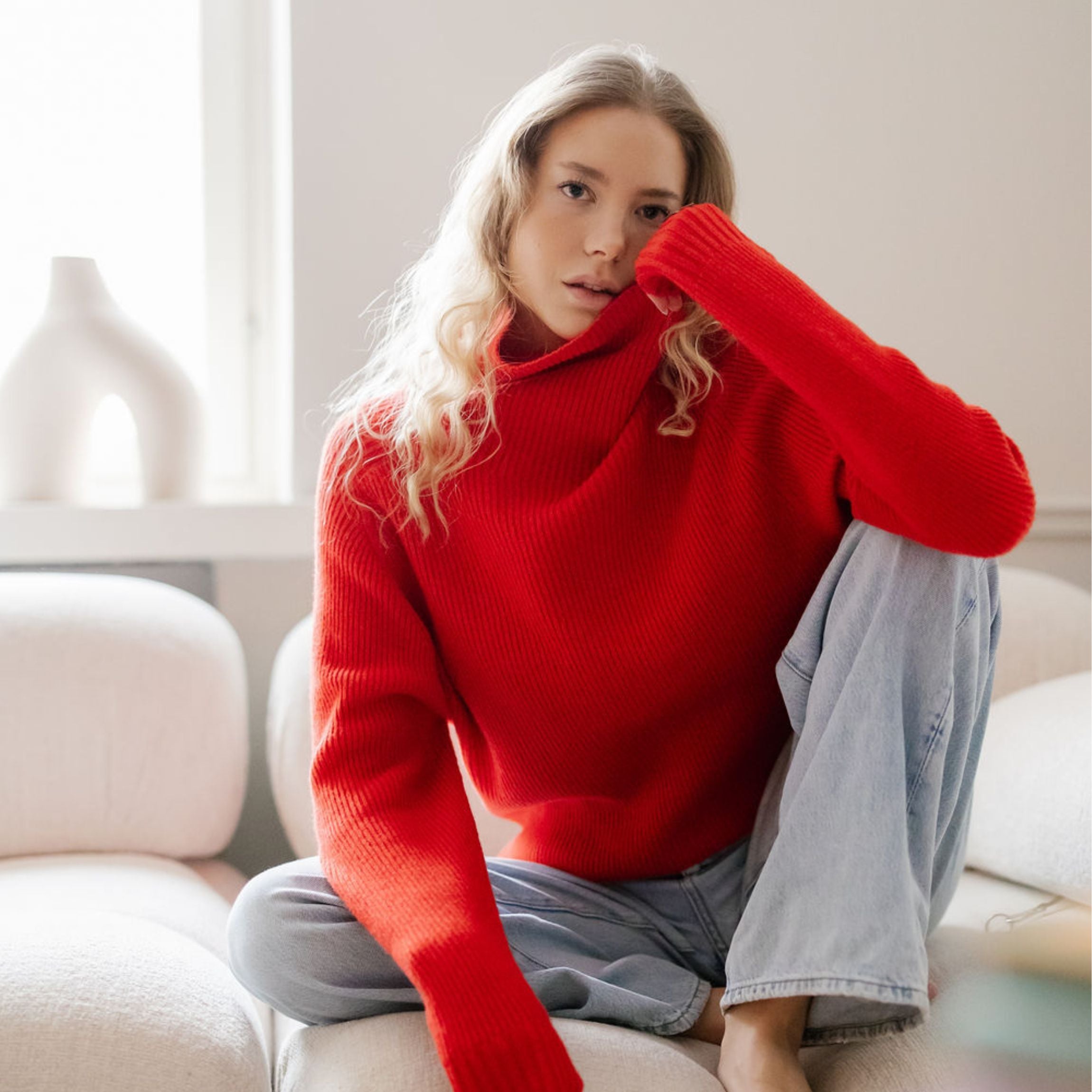 Image of Kieppi naisten merinovillapaita - mansikka