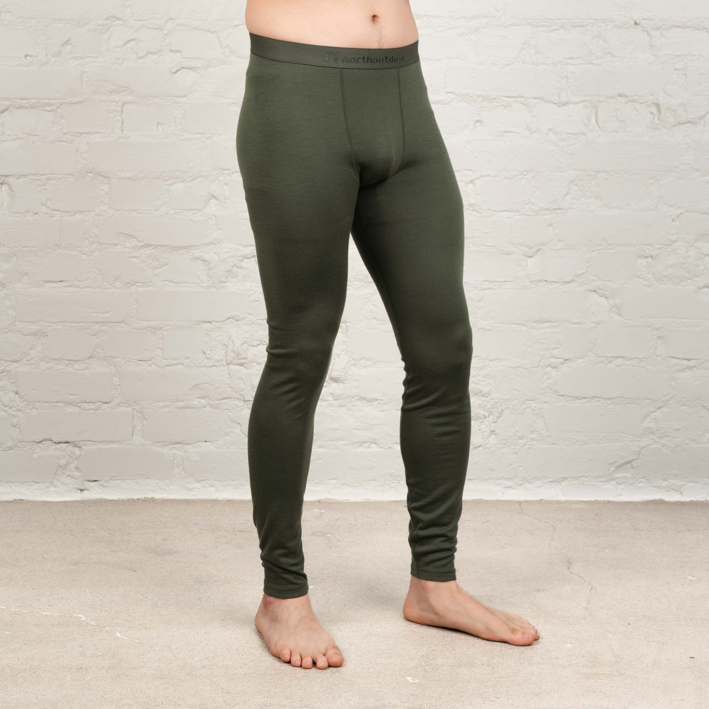 Image of Sensitive 225 miesten aluskerroksen merinohousut - nokkonen