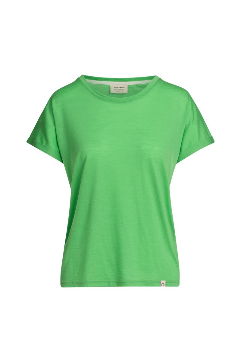 Green merino wool t-shirt
