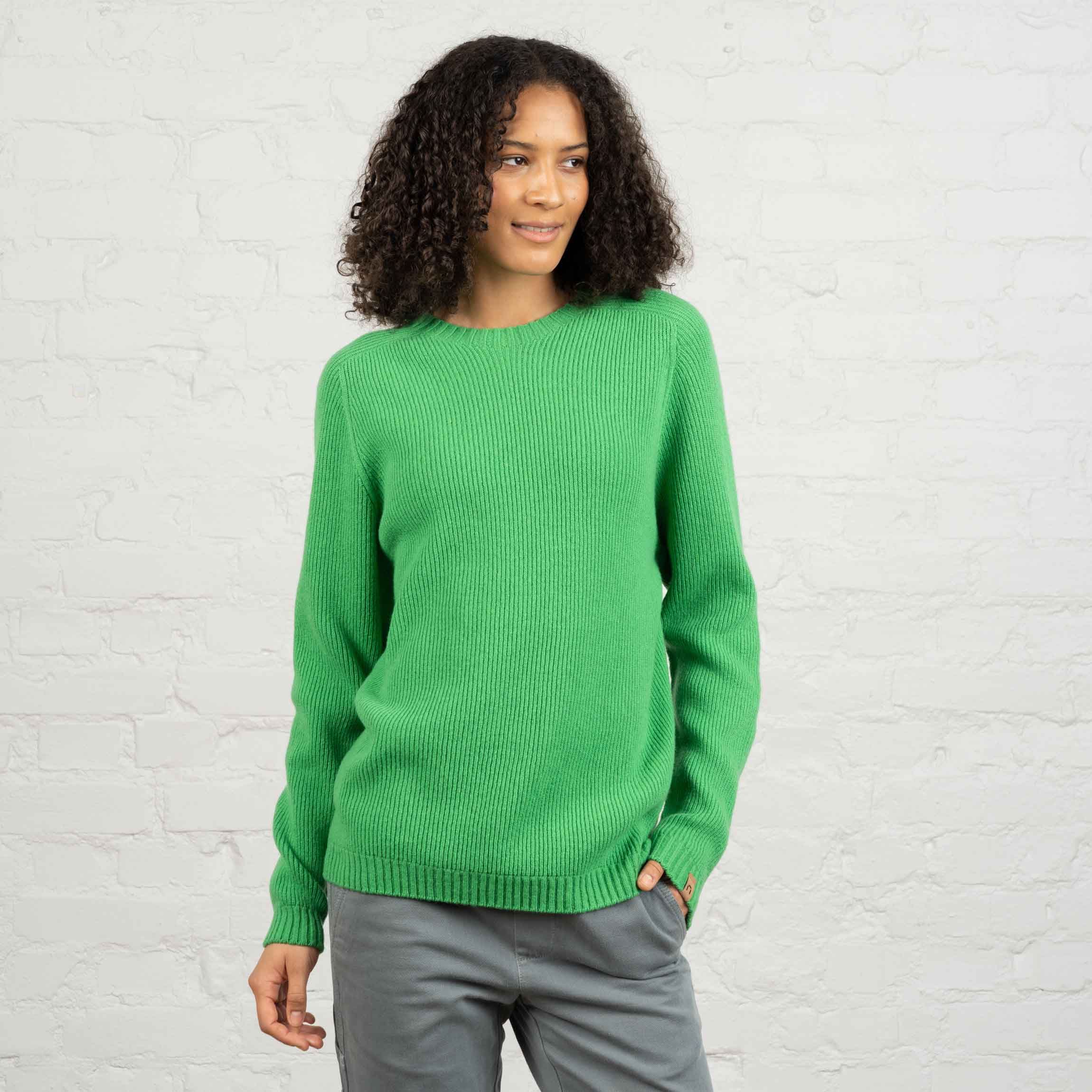 Image of Kinos naisten merinovillapaita - omenanvihreä