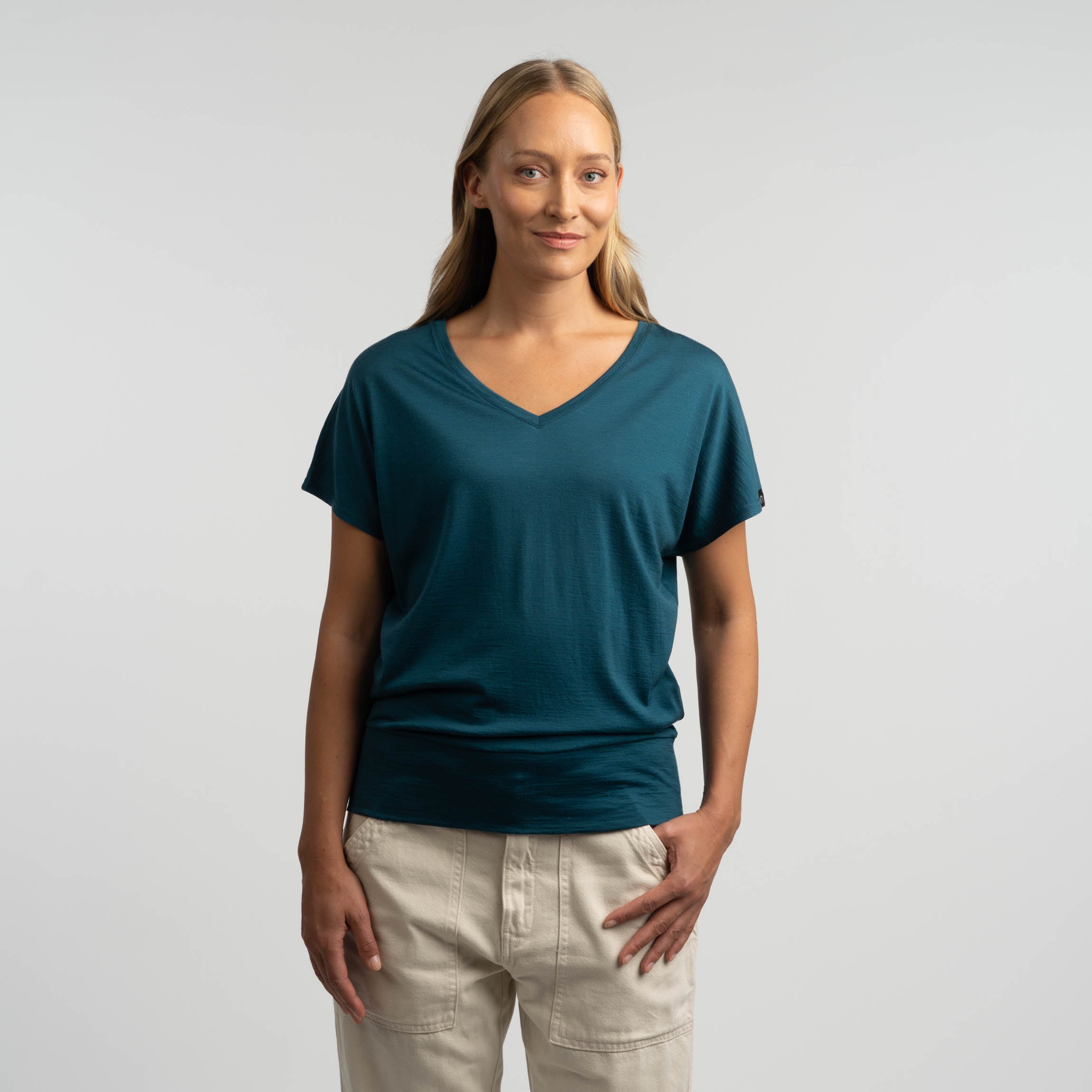 Image of Eva merino T-paita W - sinivihreä