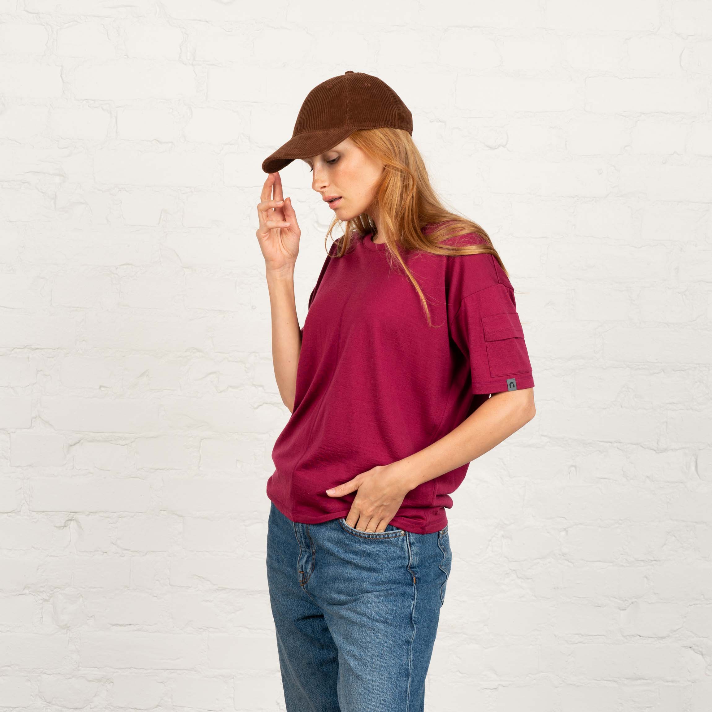 Image of Joy merino T-paita W - rubiini