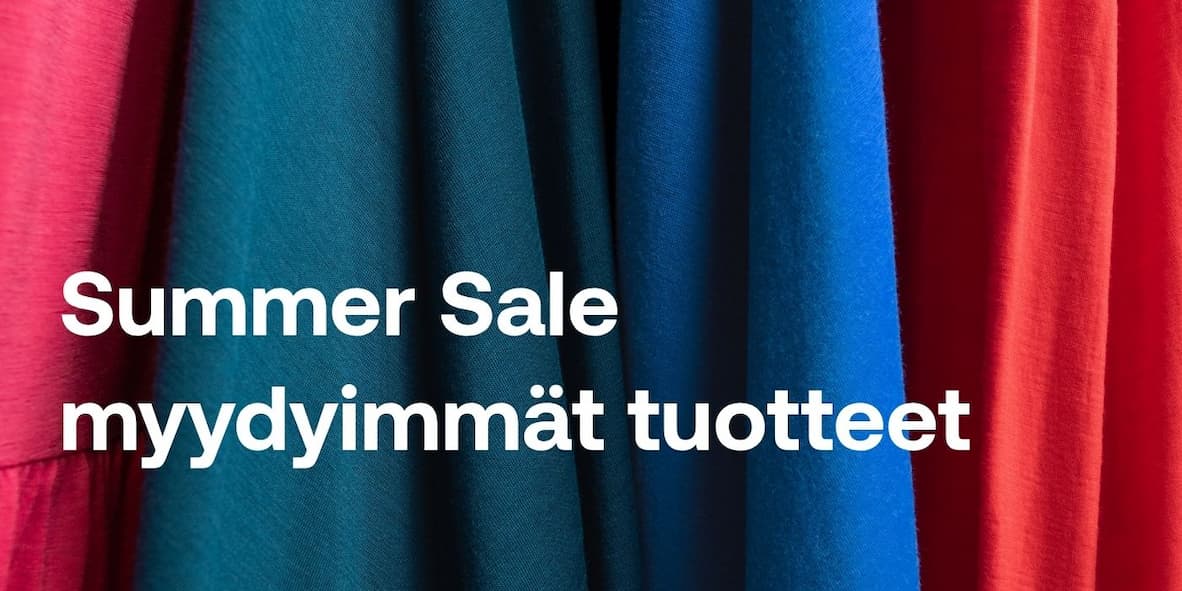 Kuva tekstillä: Summer Sale myydyimmät tuotteet
