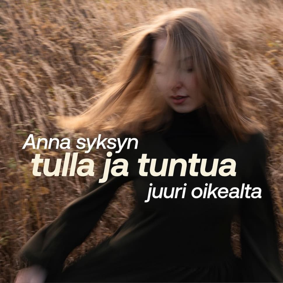 text "New autumn arrivals" and forest backround.
