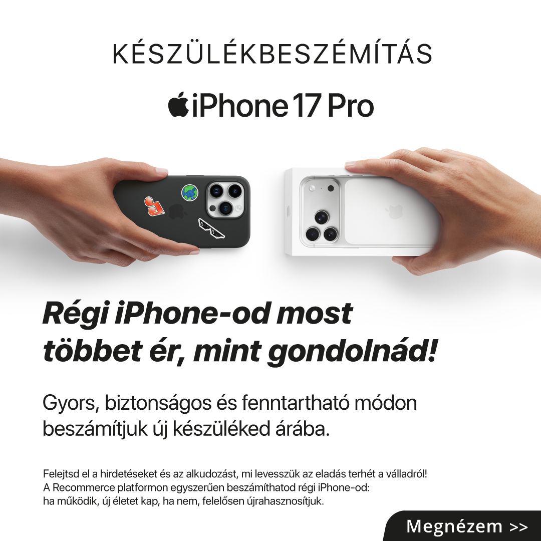 Régi iPhone-od most többet ér – válts kedvezményesen iPhone 17 Pro-ra! 
