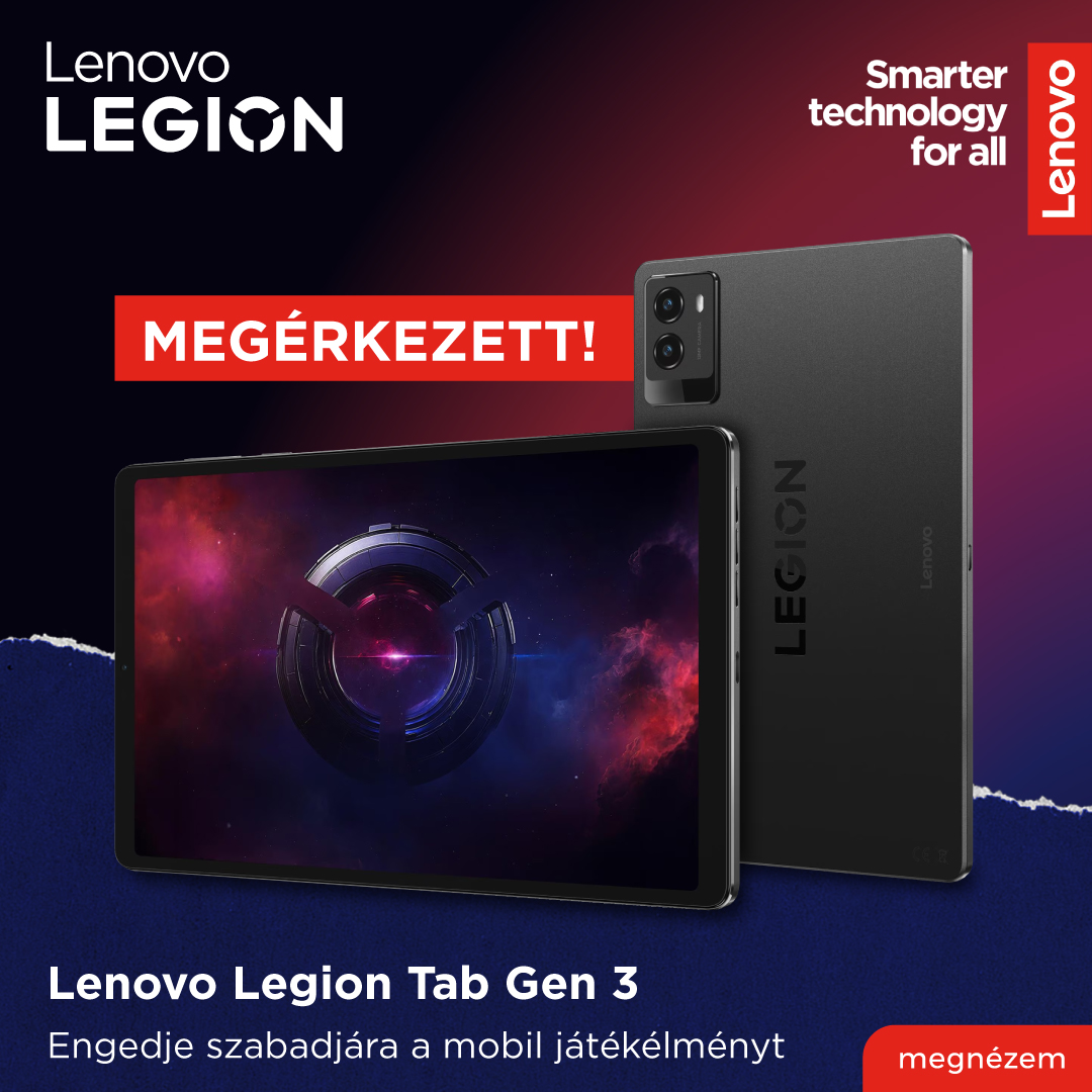Megérkezett a Lenovo Legion Tab Gen 3 – engedd szabadjára a játékélményt!