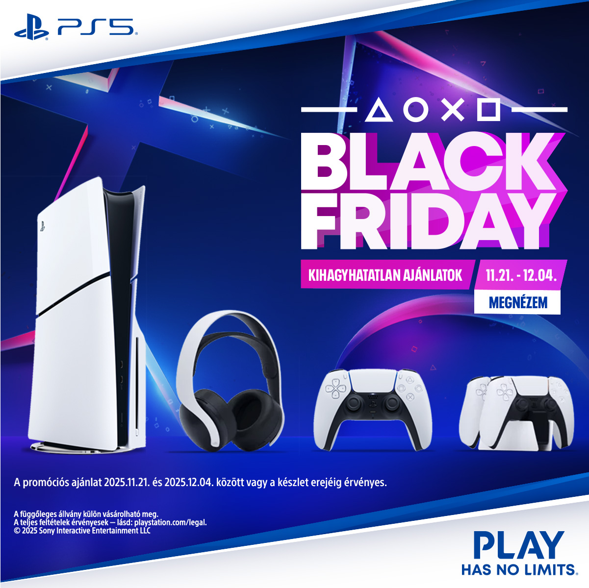 PlayStation Black Friday – kihagyhatatlan ajánlatok PS5-re és kiegészítőkre! 