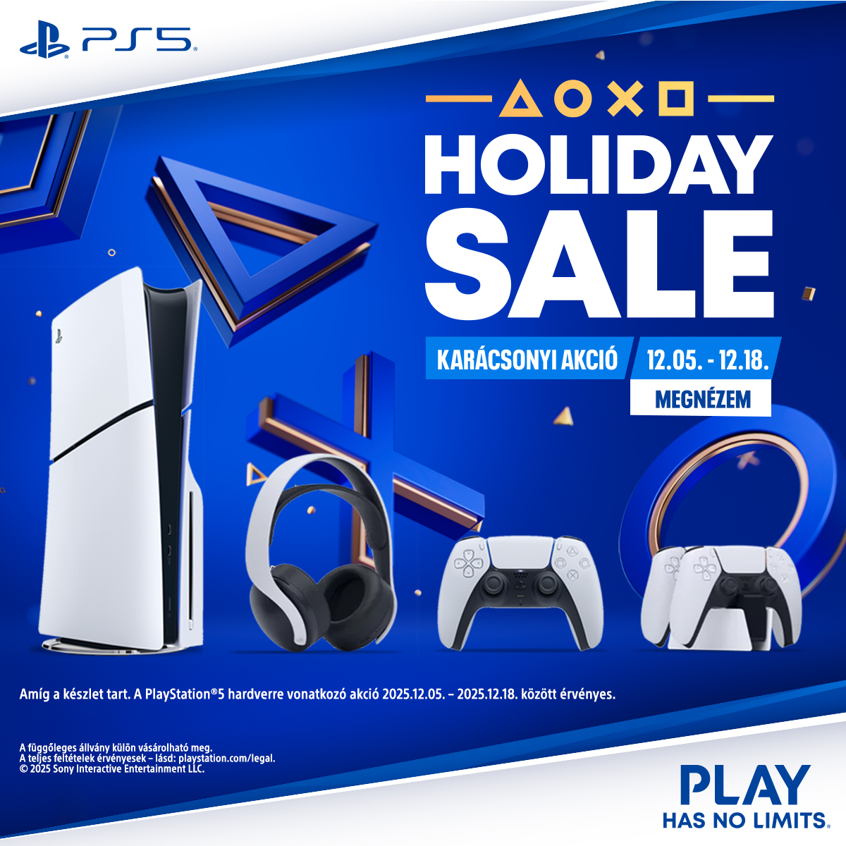 PlayStation Holiday Sale – karácsonyi akciók PS5-re és kiegészítőkre! 