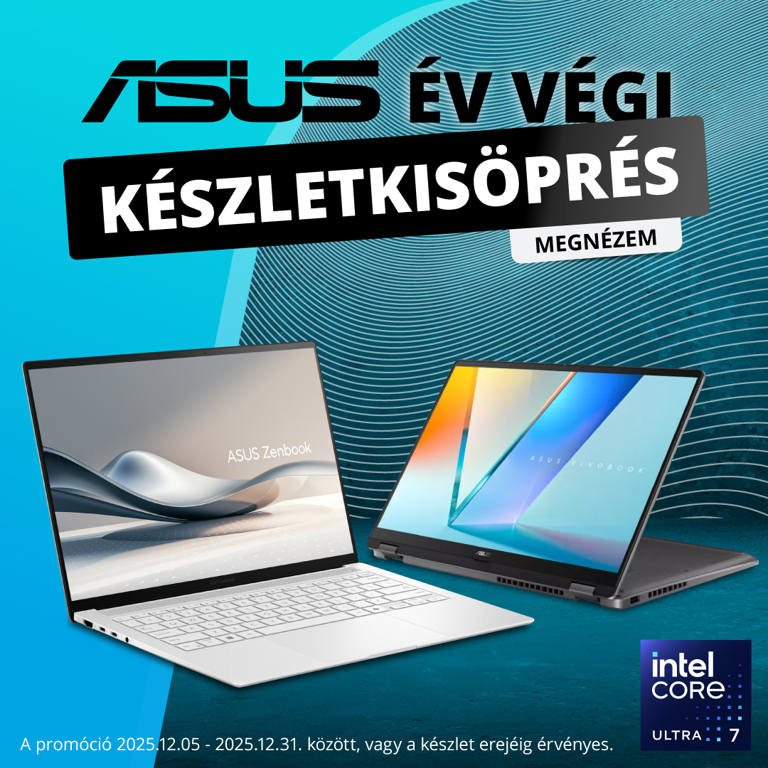 ASUS év végi készletkisöprés – laptopok szuper áron! 