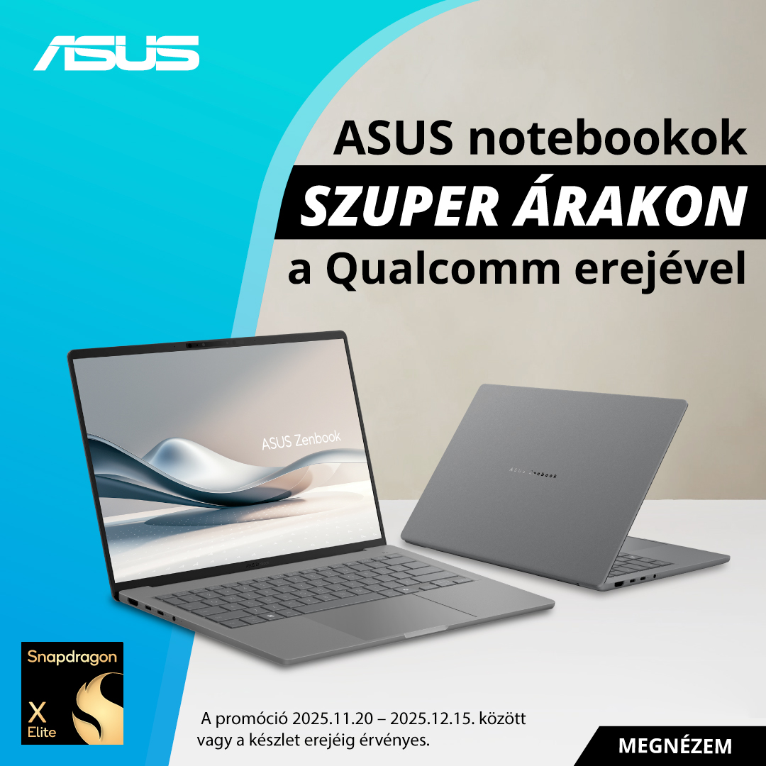 ASUS notebookok szuper áron – a Qualcomm erejével!