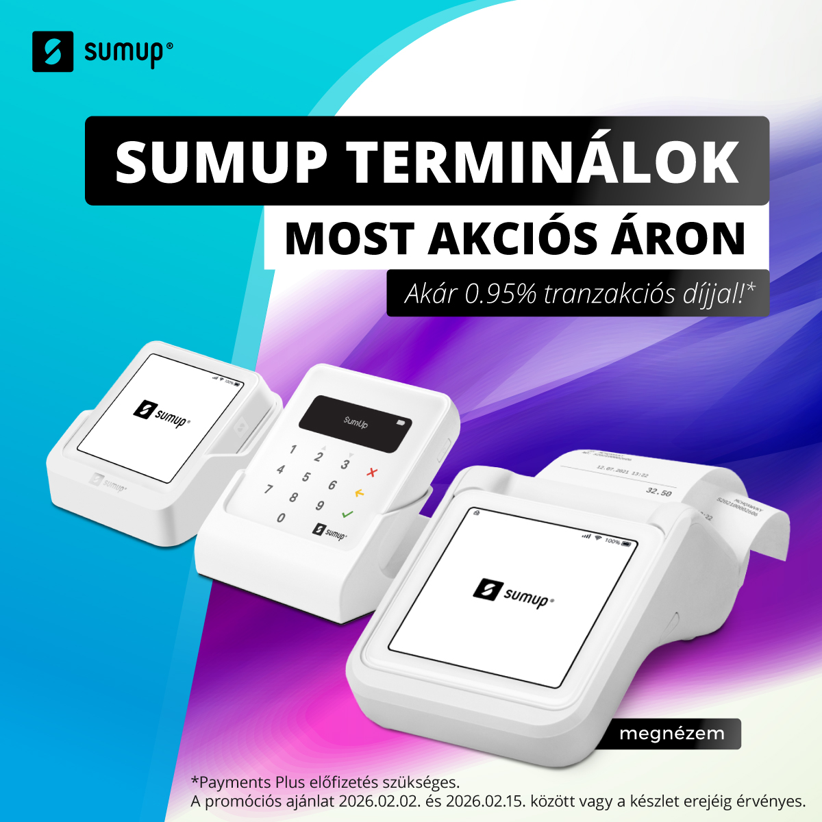  SumUp terminálok most akciós áron