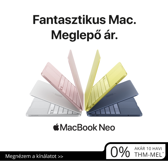 MacBook Neova Fantasztikus Mac. Meglepő ár. 0% THM akciószöveg
