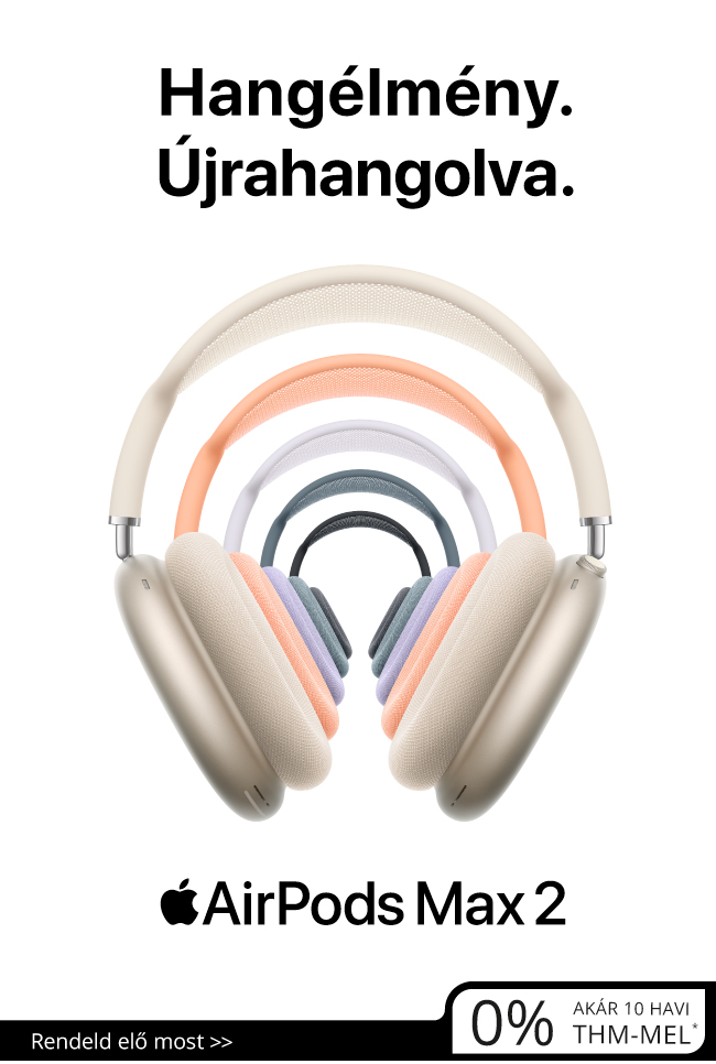 Apple AirPods Max 2 fejhallgató több színben, párnázott fülkagylókkal és állítható pánttal a prémium hangélményért