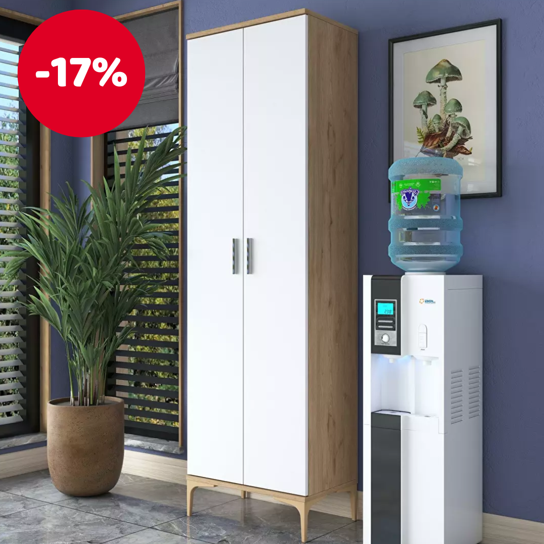 Policová skriňa Jenaretta 2 (orech + biela)